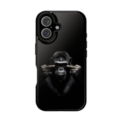 Edgy Gorilla Magnetic iPhone Case, Unique Cell Phone Cover