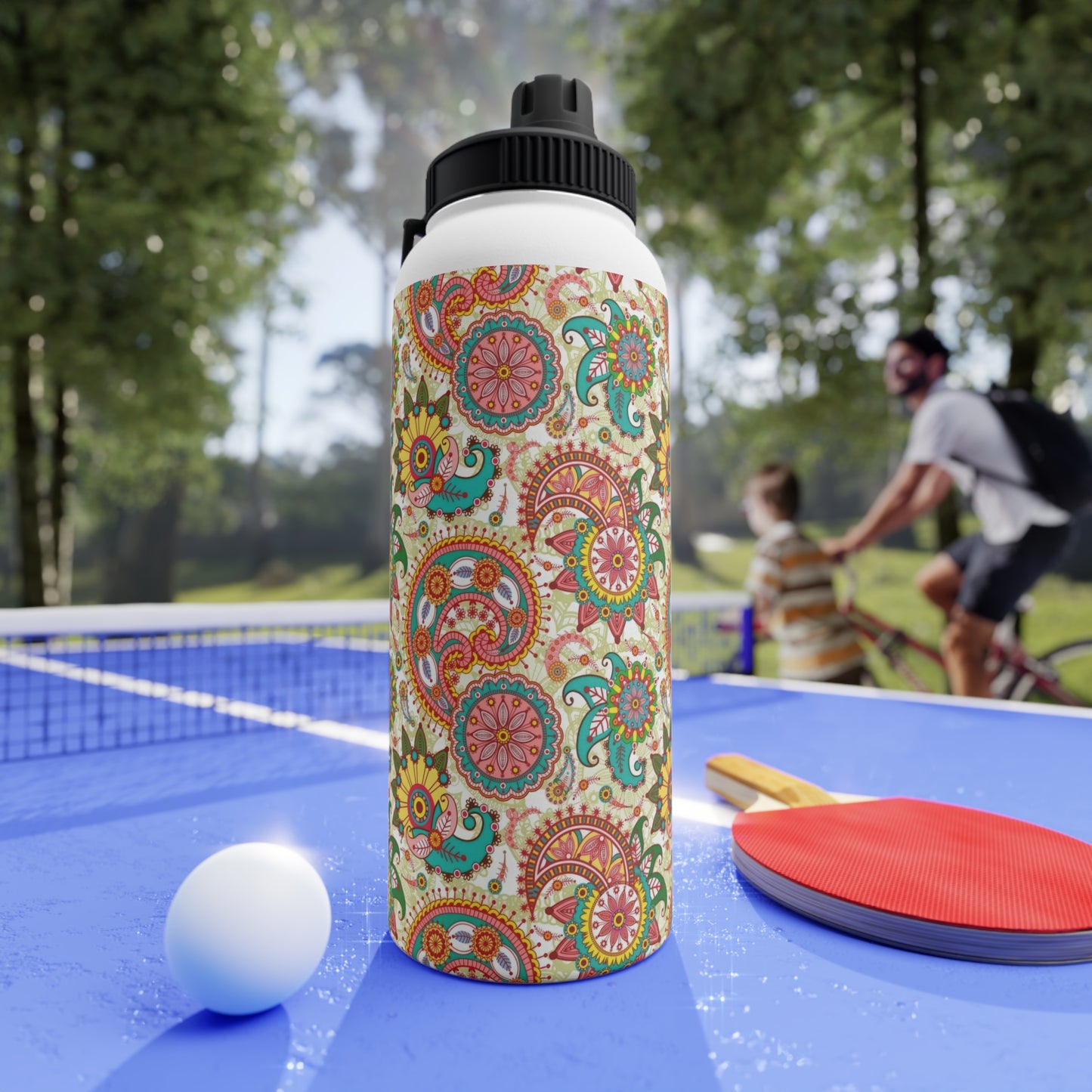 Indian Breath Stainless Steel Water Bottle, Sports Lid