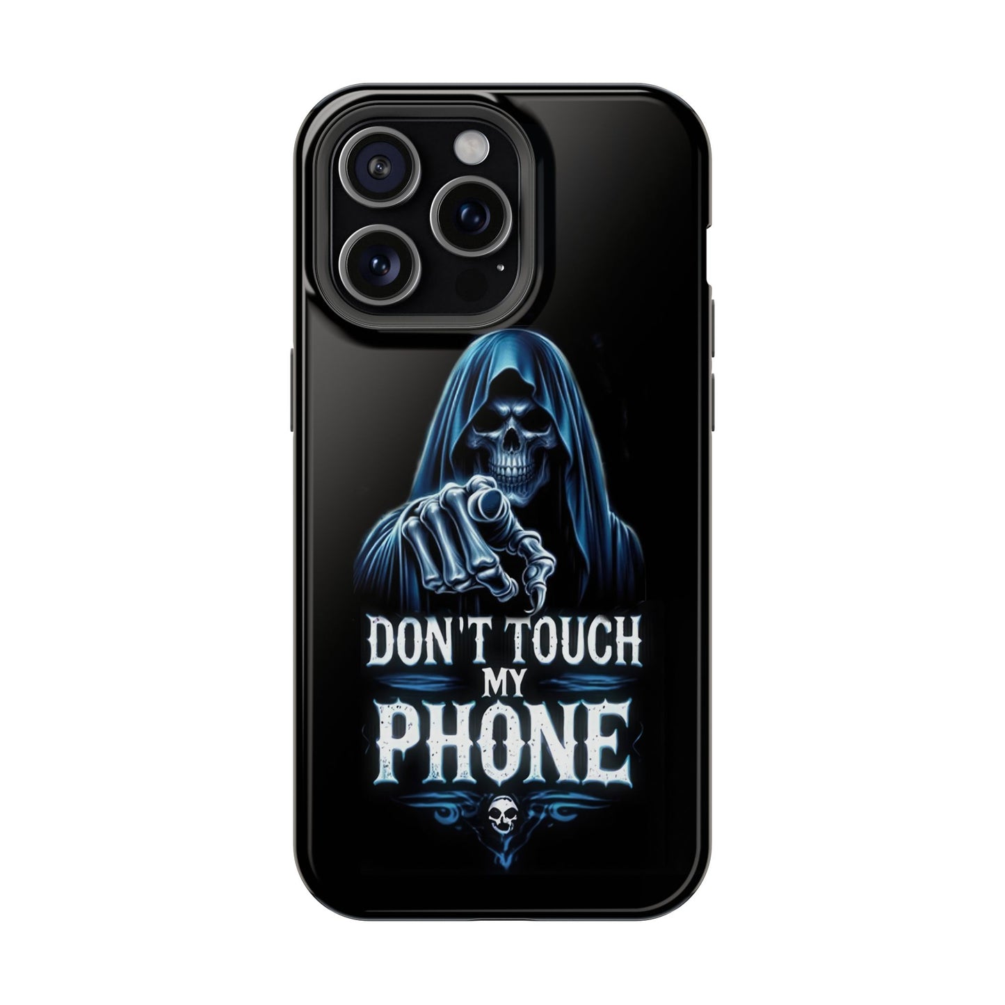 Gothic Magnetic iPhone Case: Don't Touch My Phone