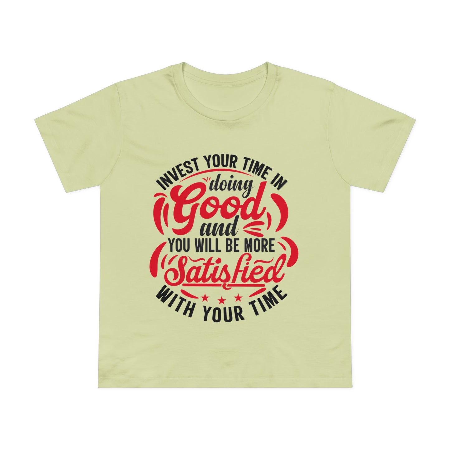 Inspirational Women's Maple Tee - Invest Your Time in Doing Good