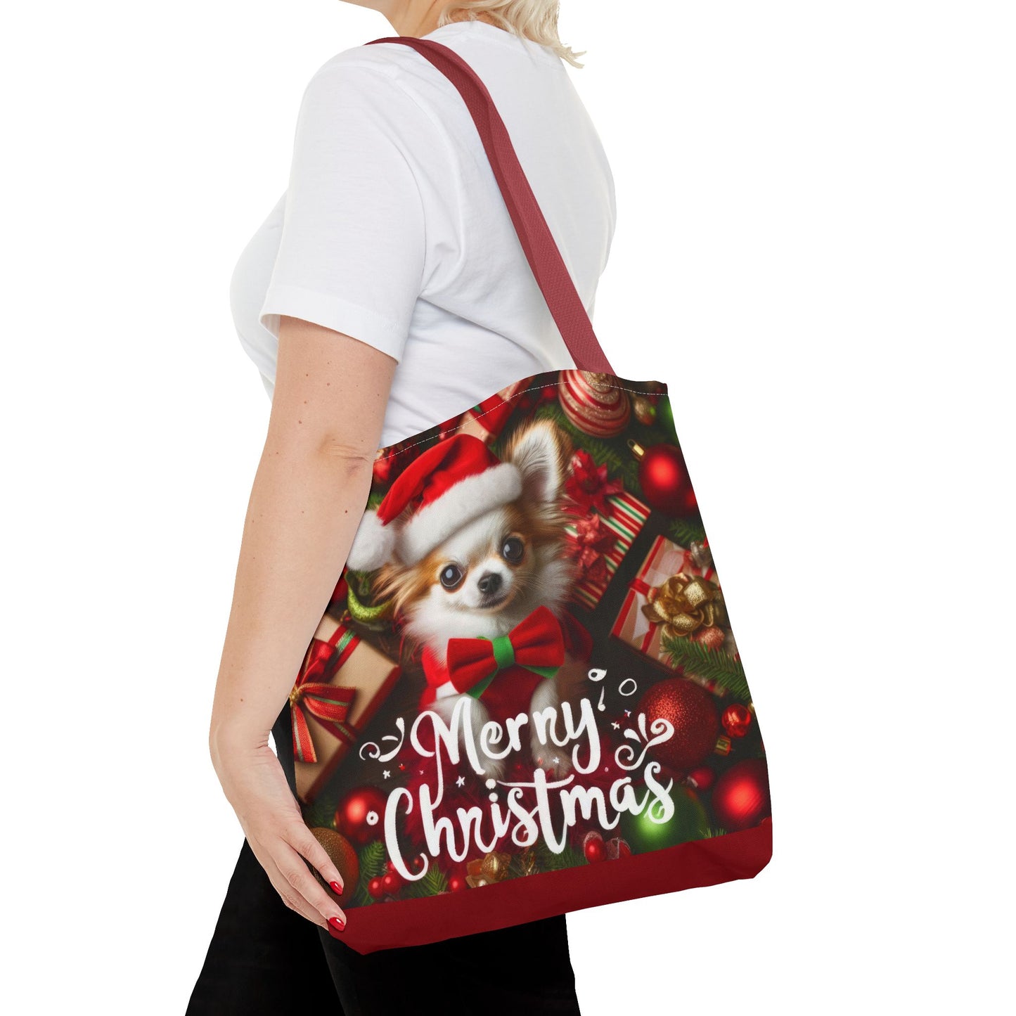 Merry Chihuahua Tote Bag (AOP)