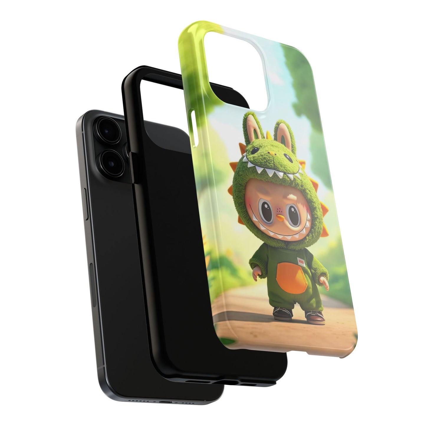 The Monsters Tough Case for iPhone Models – Playful Dinosaur Design, Dual Layer Protective Cover, Fun Mobile Accessory
