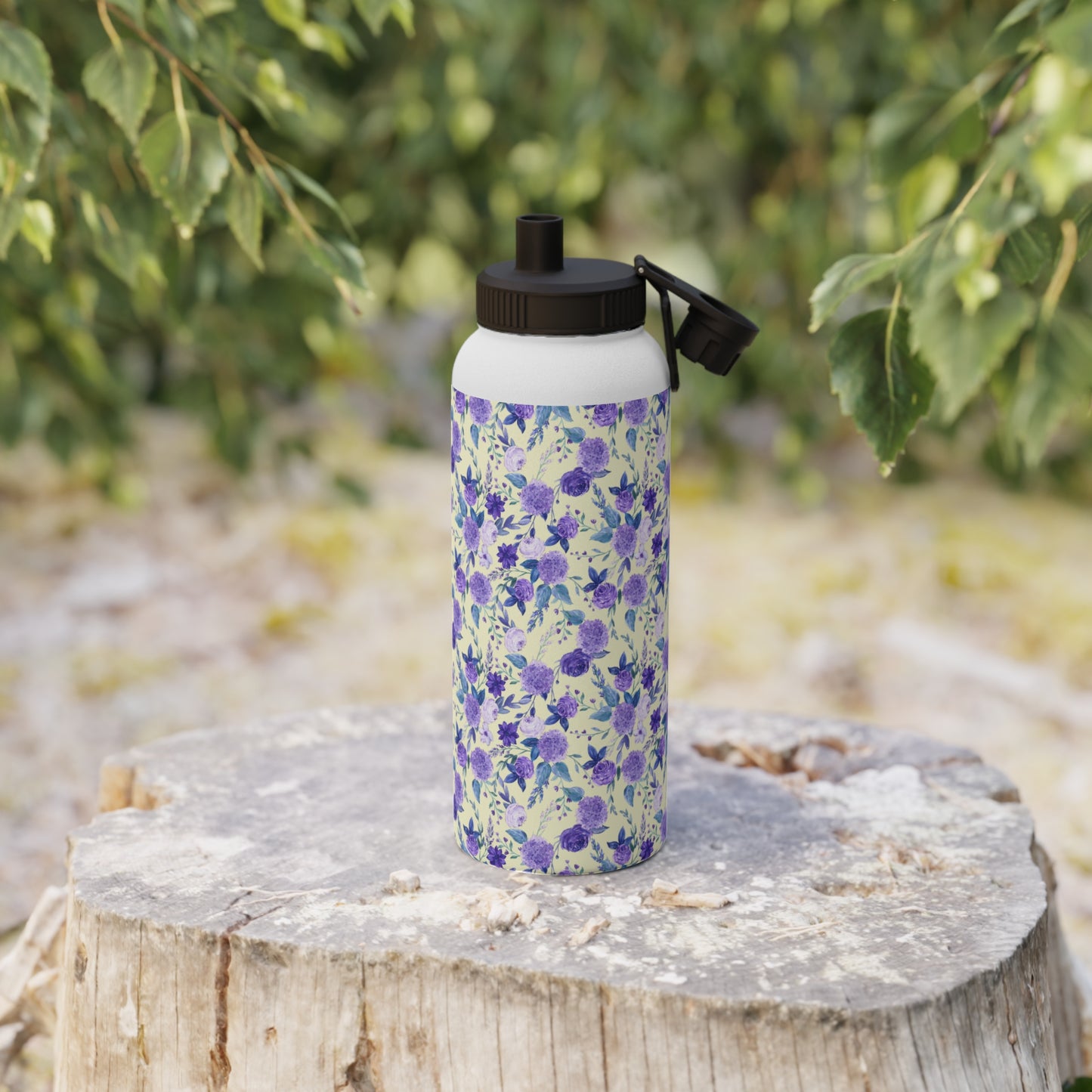 Violet Stainless Steel Water Bottle, Sports Lid