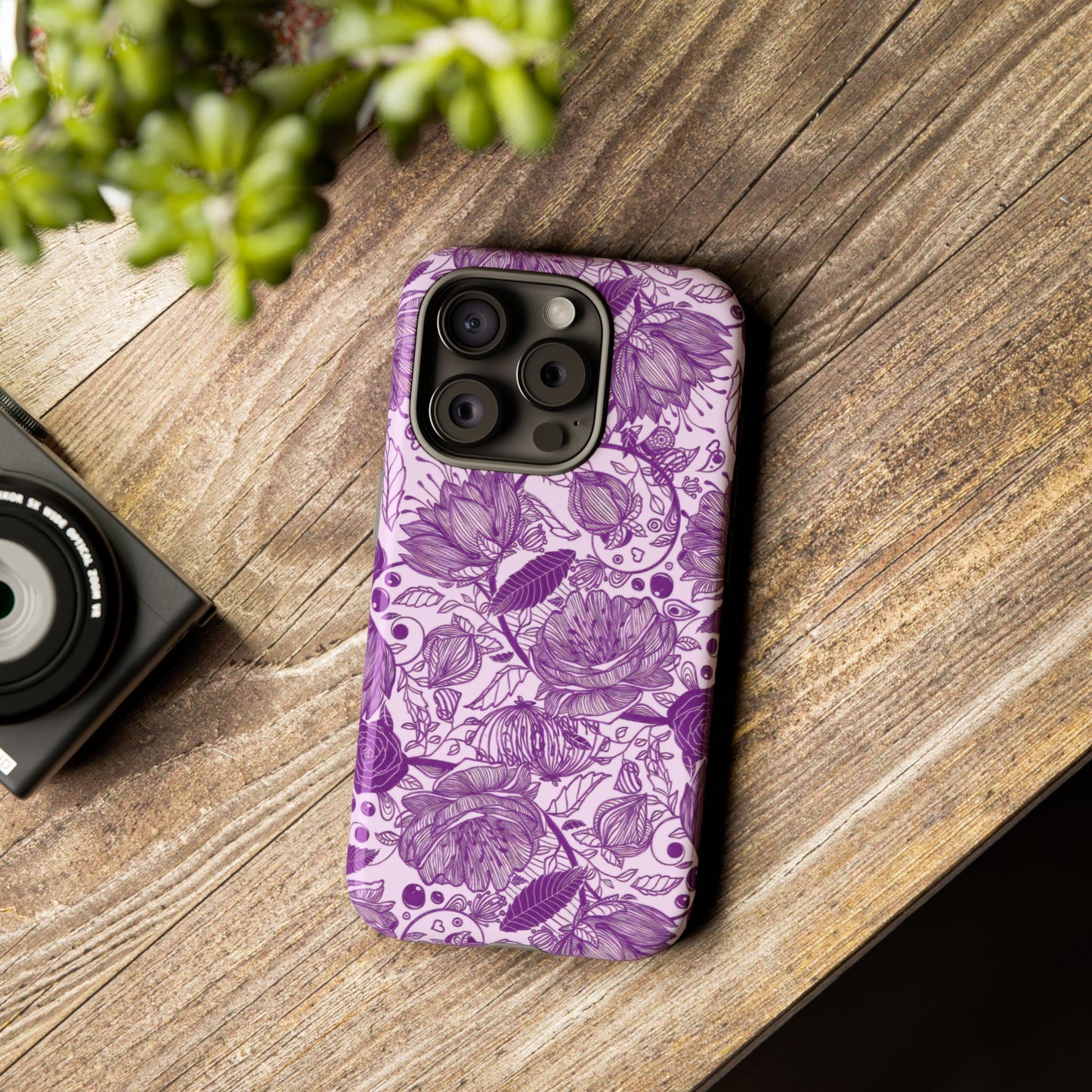 Graphical Garden: Purple Edition iPhone Tough Cases