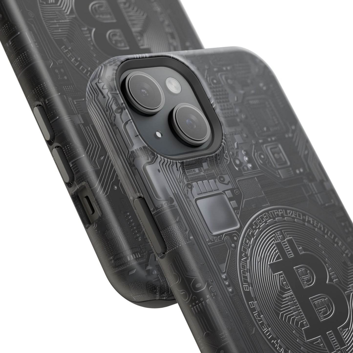 Black Bitcoin Magnetic iPhone Cases - Ideal for Tech Enthusiasts