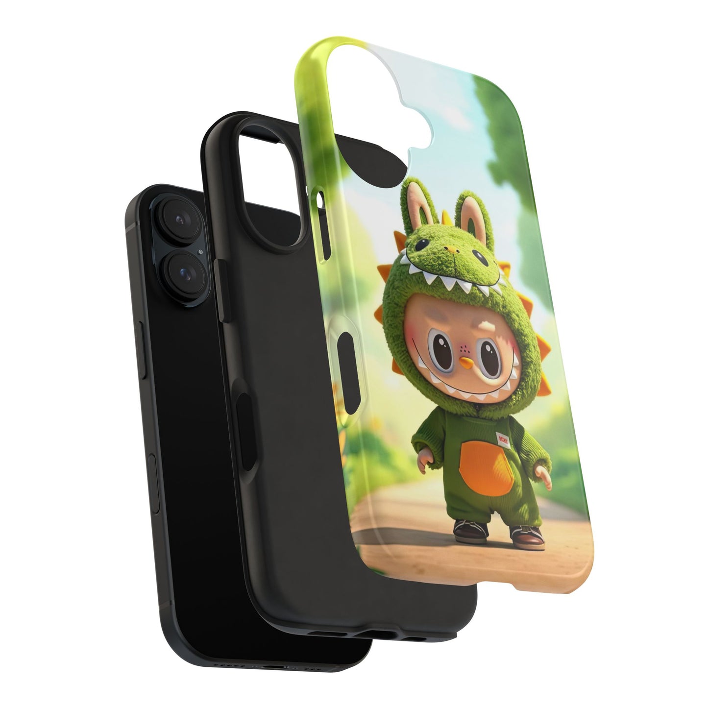 The Monsters Tough Case for iPhone Models – Playful Dinosaur Design, Dual Layer Protective Cover, Fun Mobile Accessory