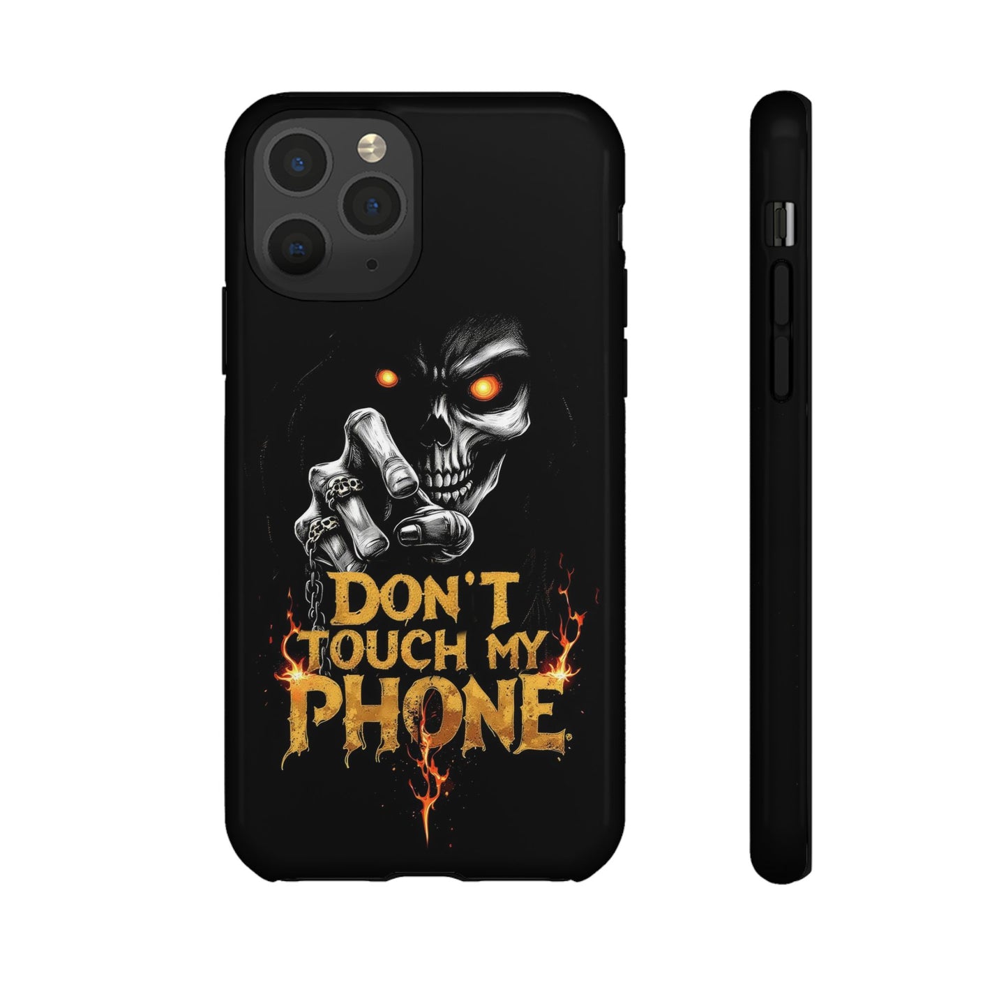 Skull iPhone Tough Cases, Don't Touch My Phone