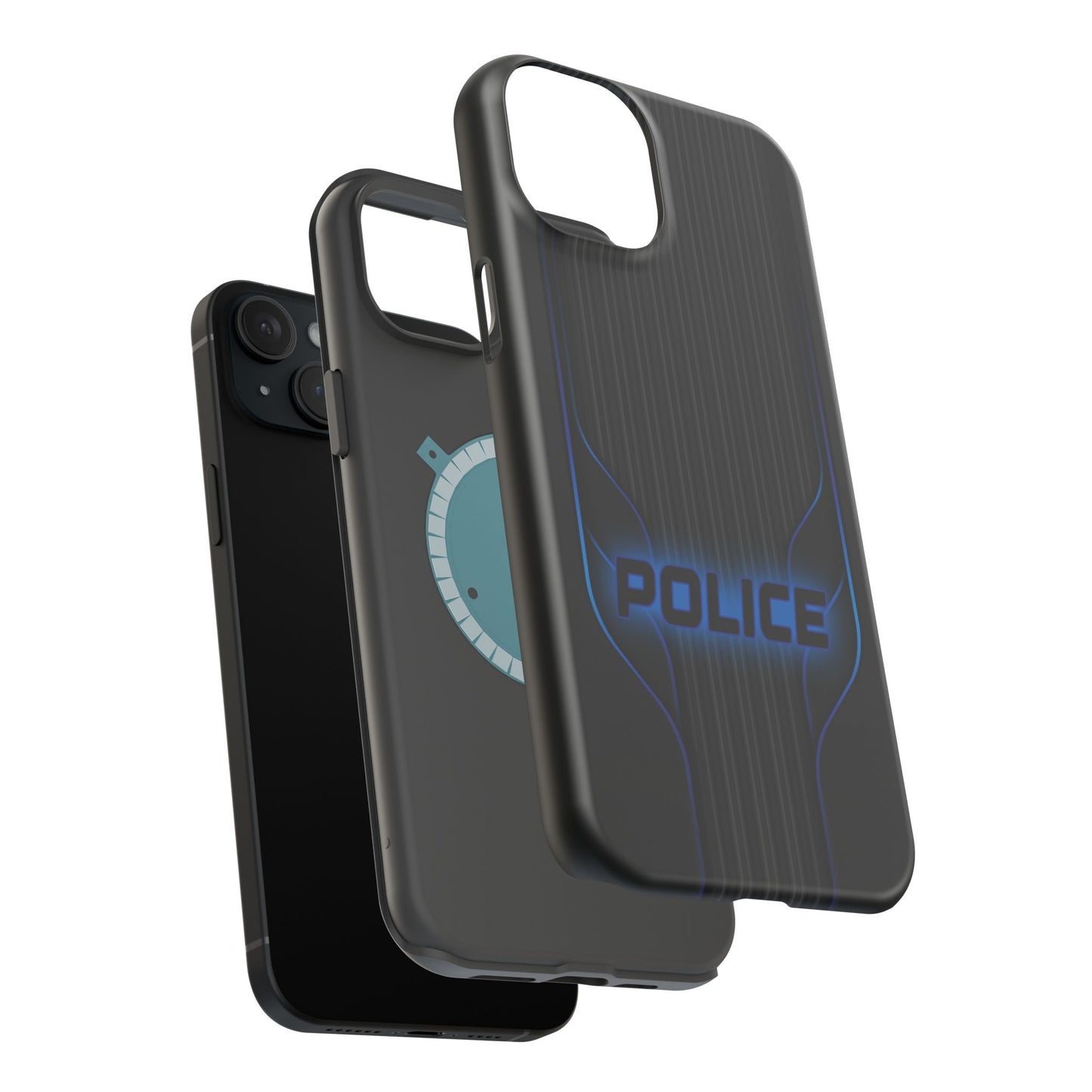 Police Magnetic Phone Cases, Blue Light