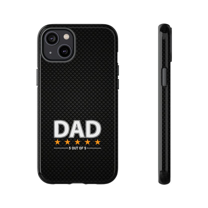 5-Star Dad iPhone Case - Tough Black Cover for Father's Day