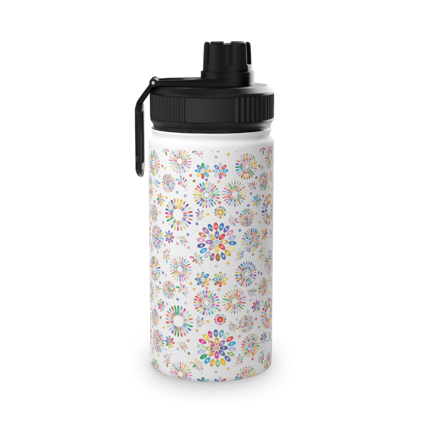 Vibrant Vibes Stainless Steel Water Bottle, Sports Lid