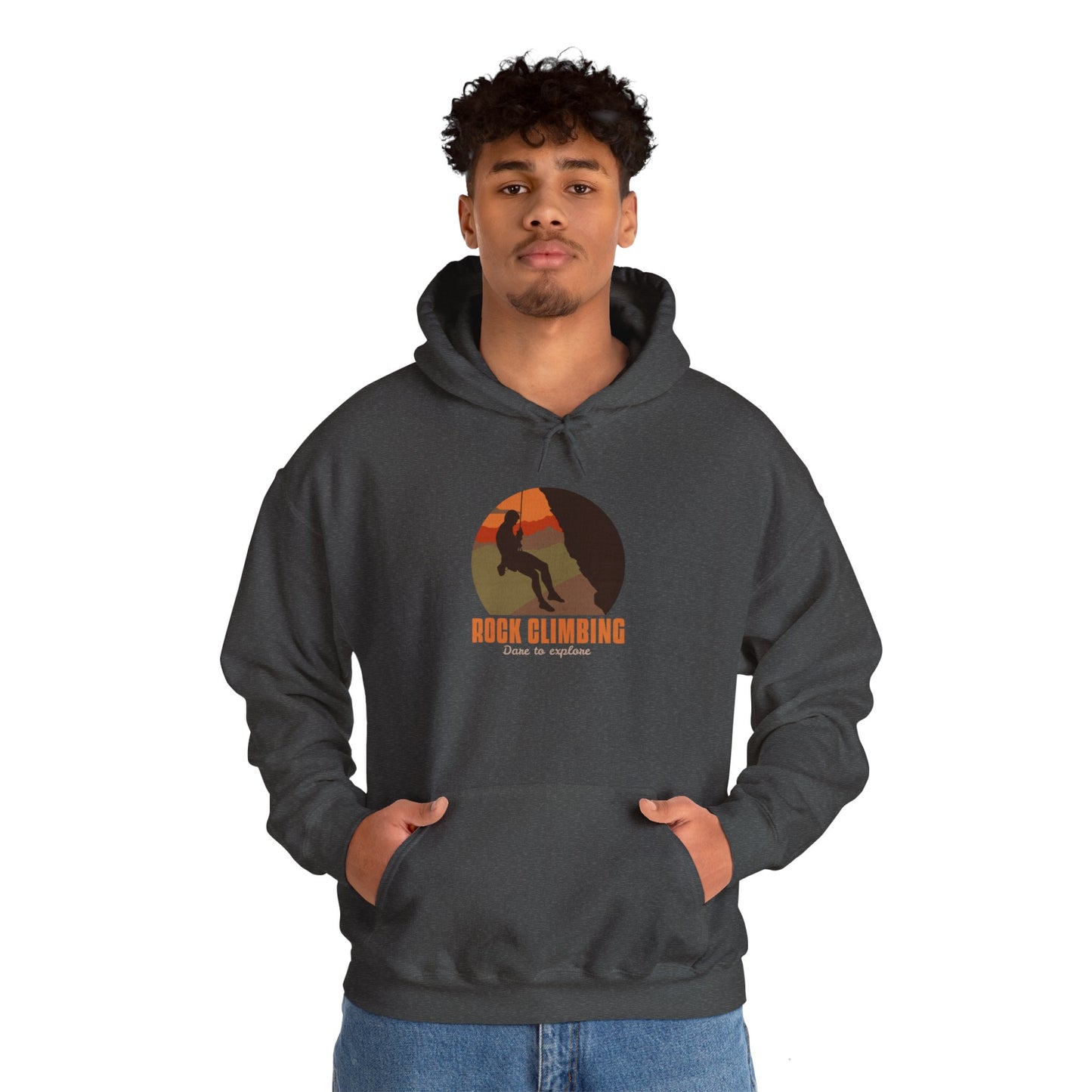 Rock Climbing Dare To Explore Unisex Heavy Blend™ Hooded Sweatshirt