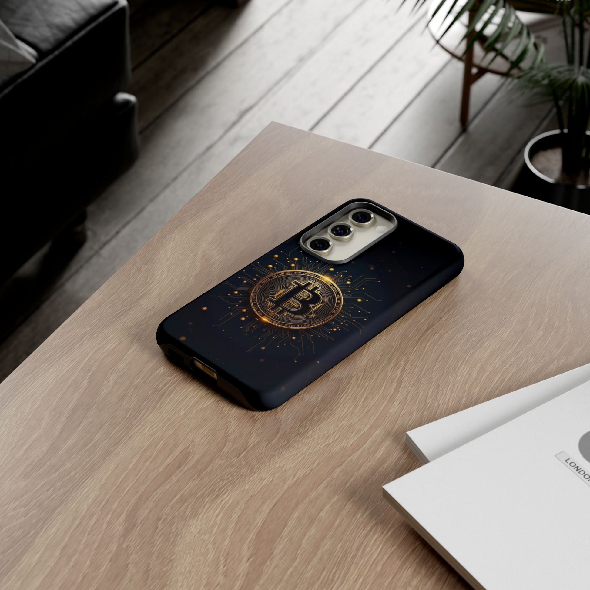 Bitcoin Samsung Tough Case for Smartphones, Crypto Lover Phone Accessory