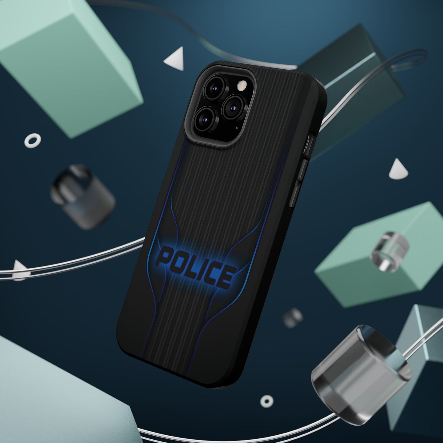 Police Magnetic Phone Cases, Blue Light