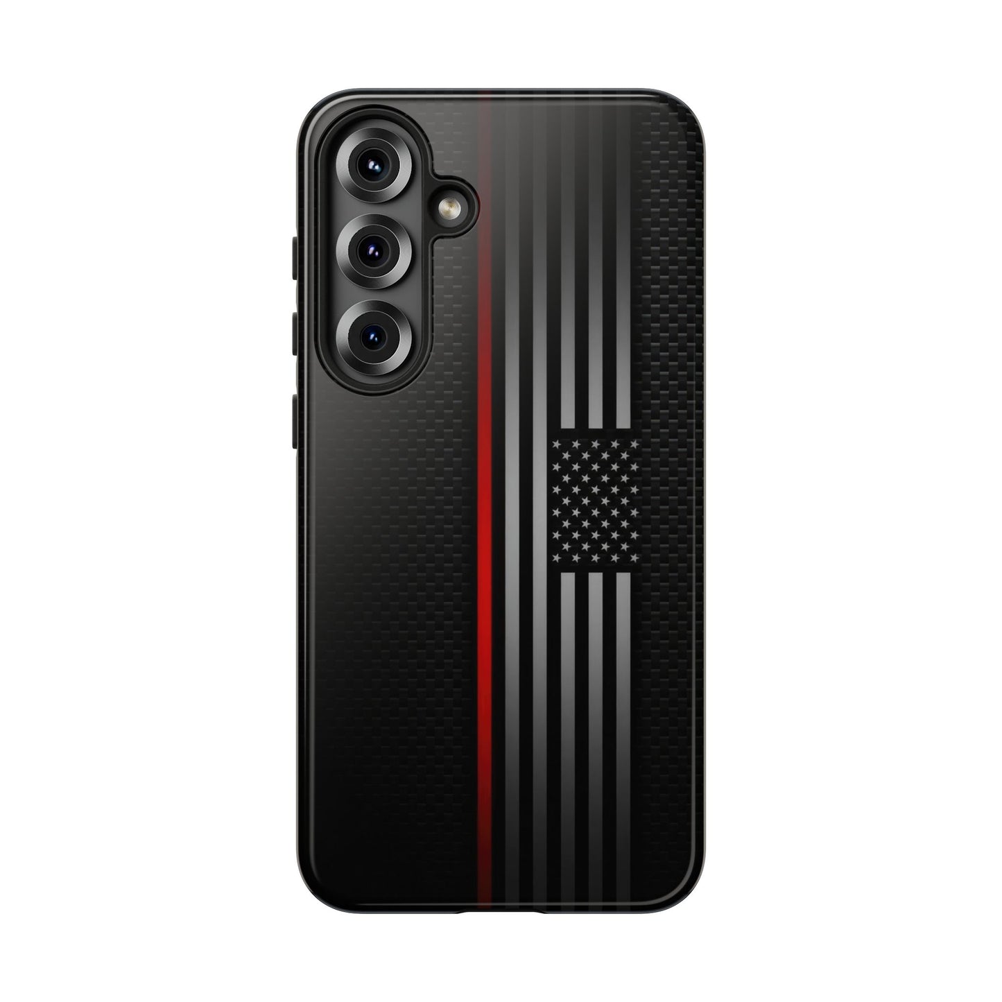 Elegant Patriotic Samsung Phone Case, Thin Red Line Design