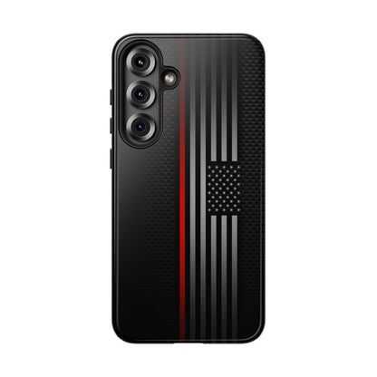 Elegant Patriotic Samsung Phone Case, Thin Red Line Design