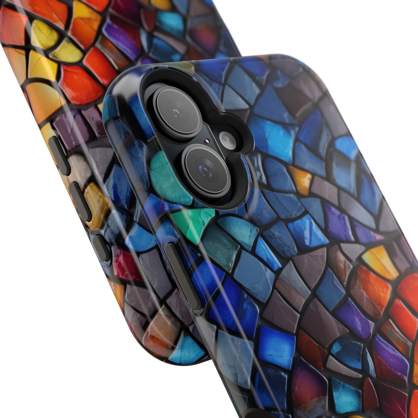 Stained Glass Impact-Resistant Phone Case, Colorful Phone Cover
