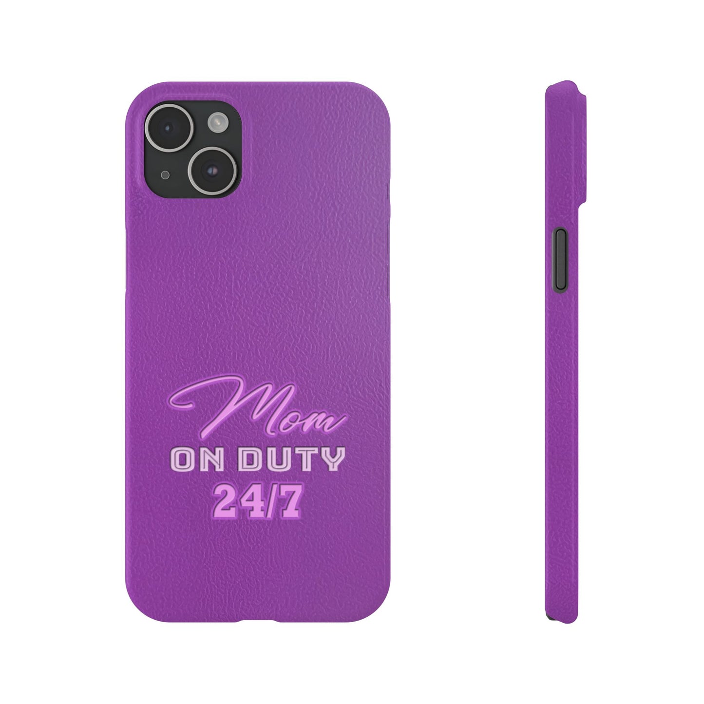 Mom On Duty Slim Case, Purple Case for Mothers