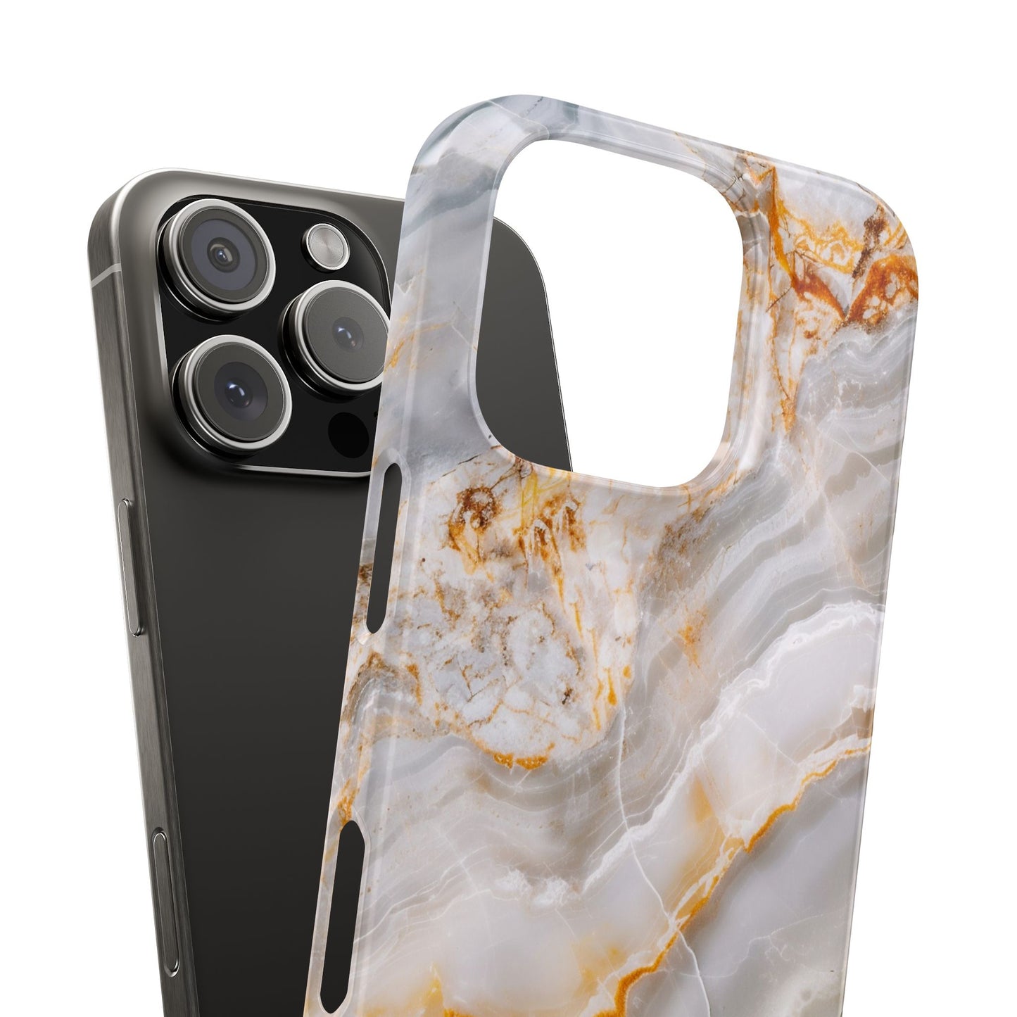 Pure Elegance Marble Slim Phone Cases, Modern Tech Decor