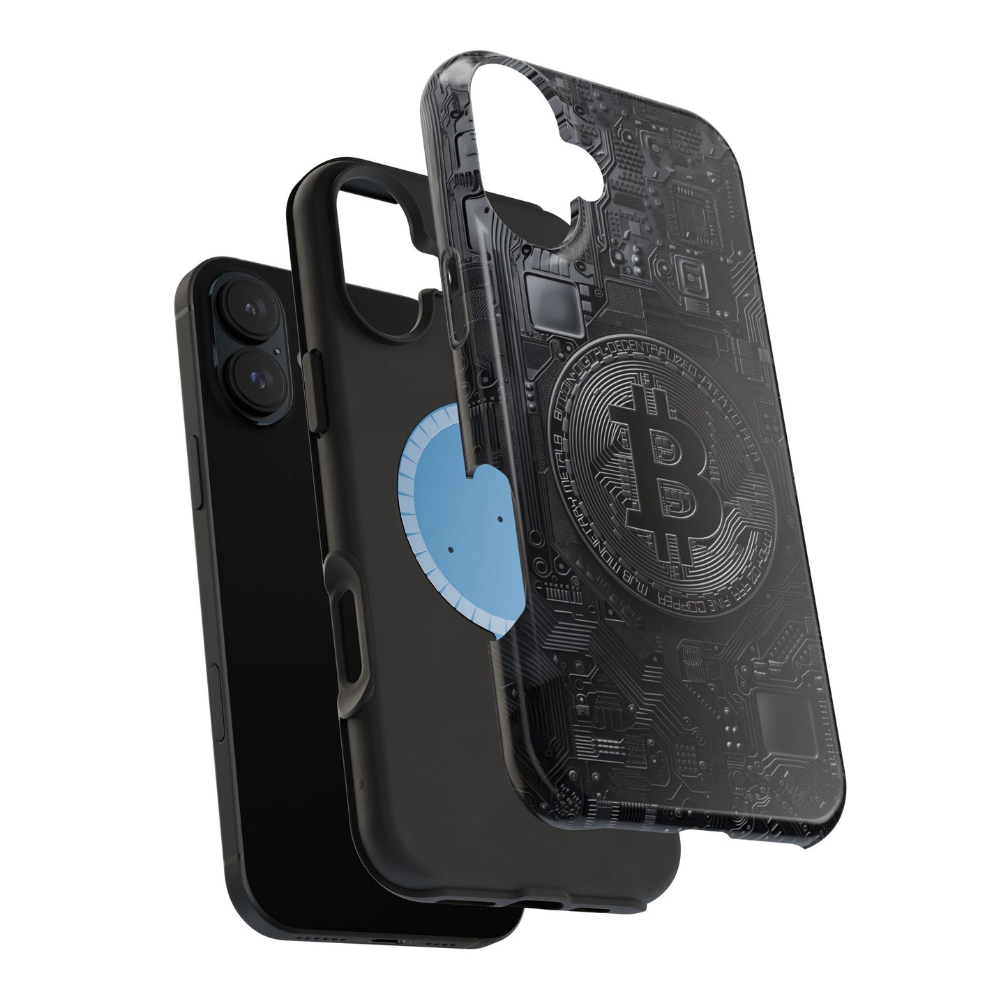 Black Bitcoin Magnetic iPhone Cases - Ideal for Tech Enthusiasts