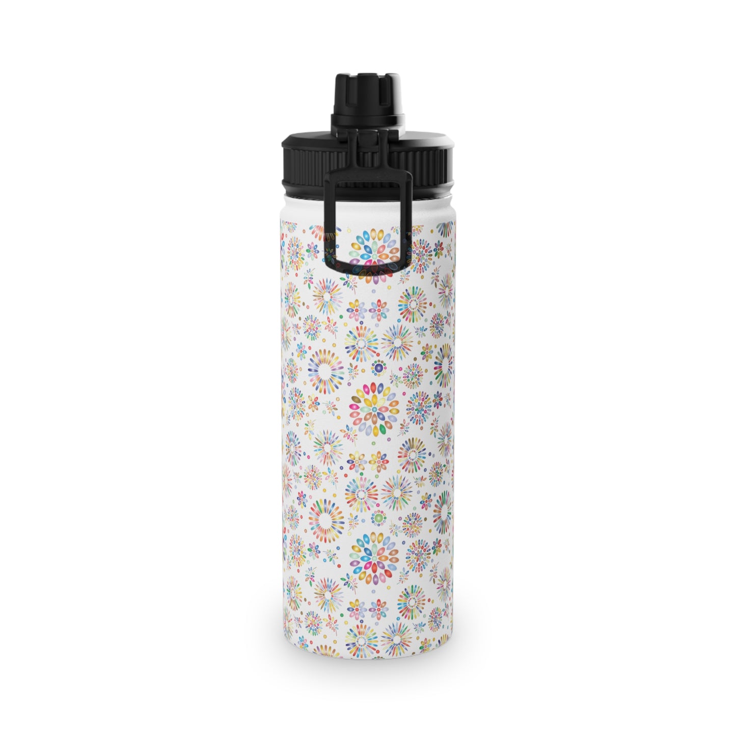 Vibrant Vibes Stainless Steel Water Bottle, Sports Lid