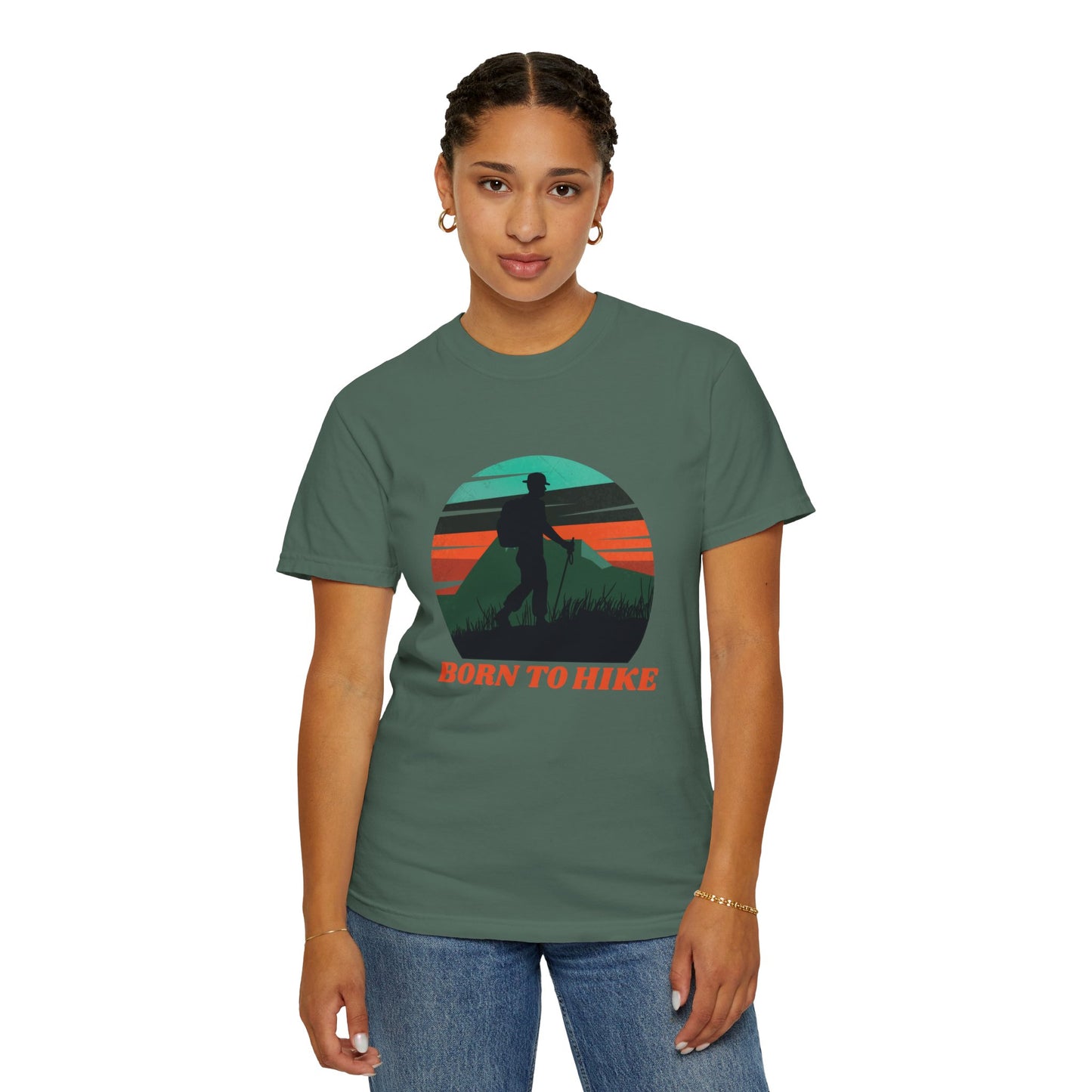 Camiseta unisex teñida Born To Hike