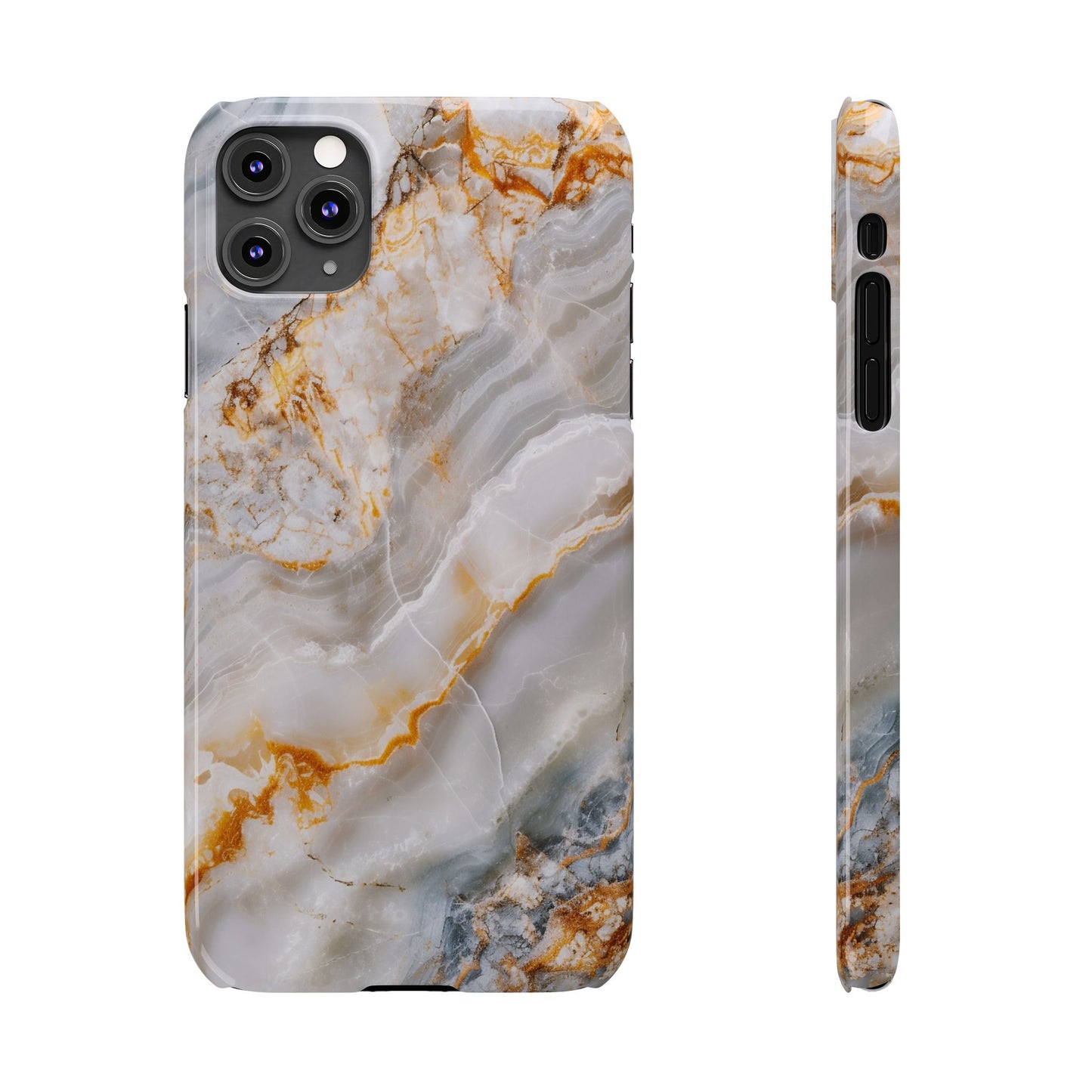Pure Elegance Marble Slim Phone Cases, Modern Tech Decor