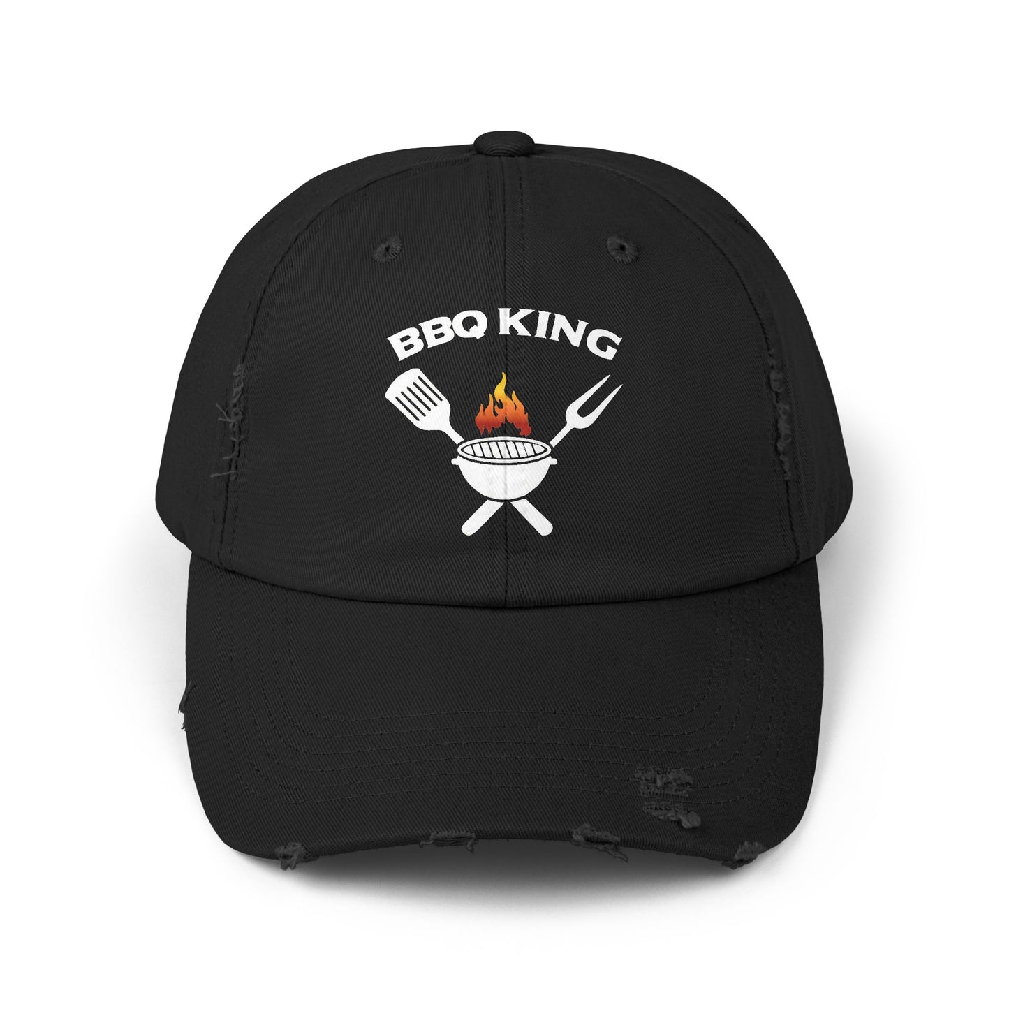 BBQ King Unisex Distressed Cap - Perfect Gift for Grill Masters