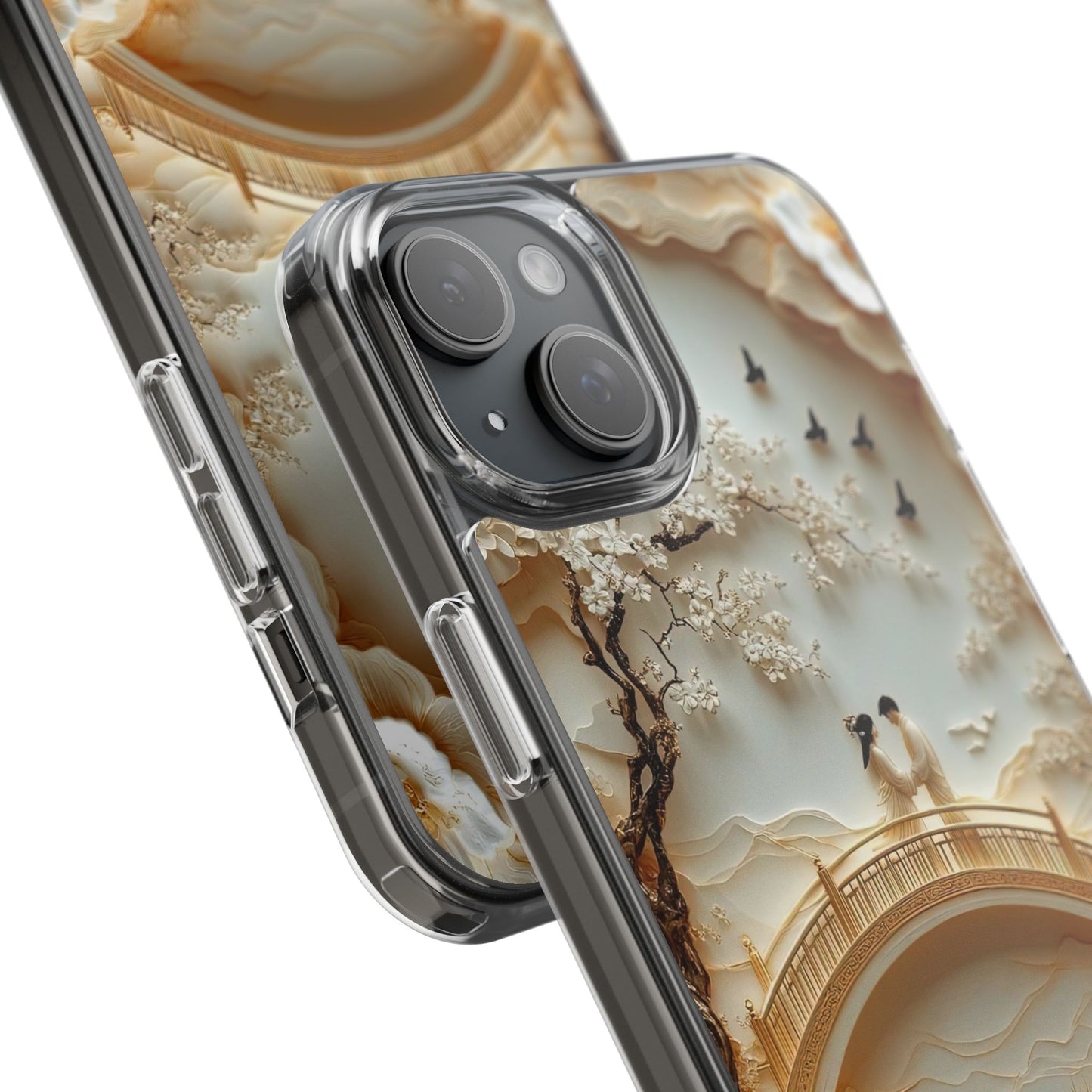 Romantic Couple 3D Effect Clear Cases,  Artistic Protective Cover