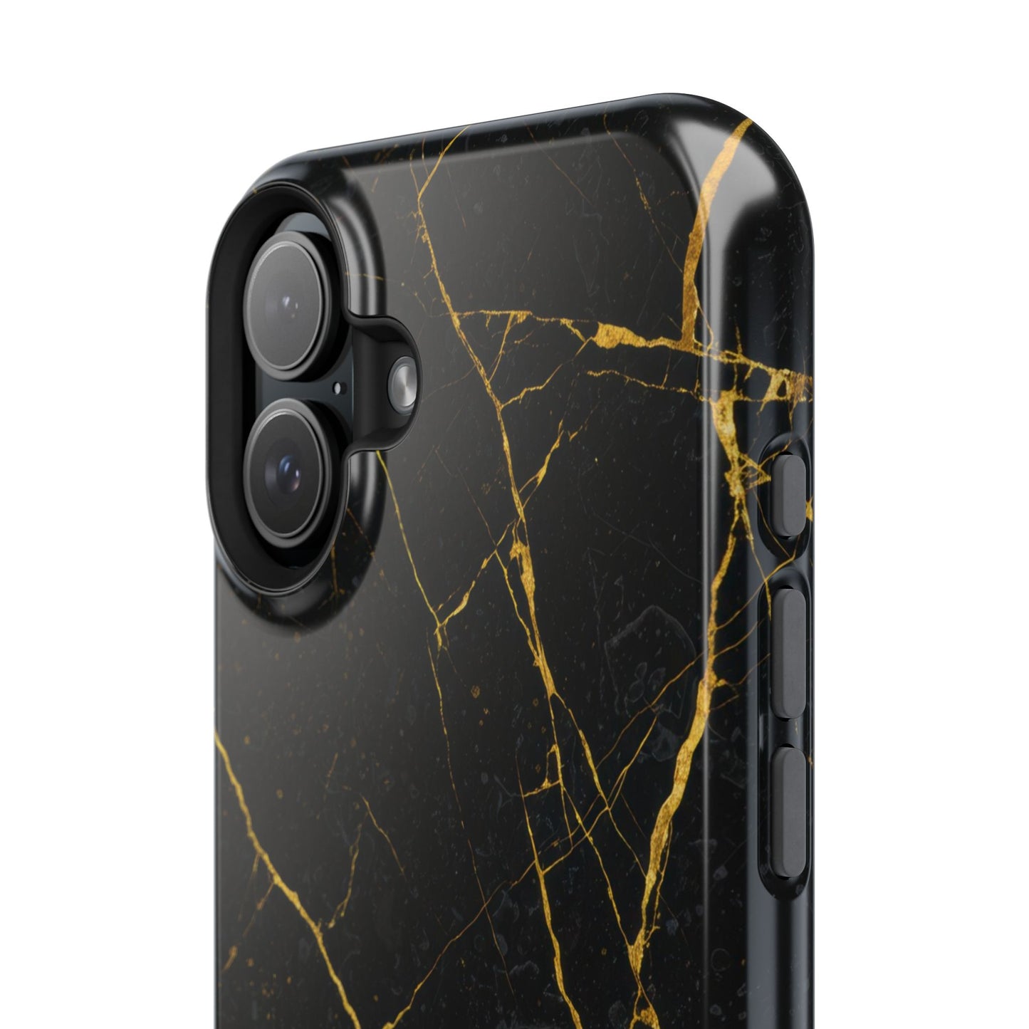 Luxury Black Marble Impact-Resistant iPhone