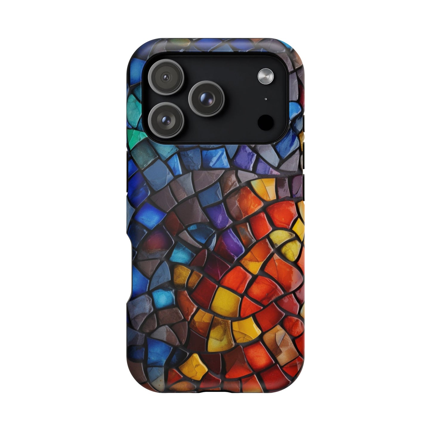 Stained Glass Impact-Resistant Phone Case, Colorful Phone Cover