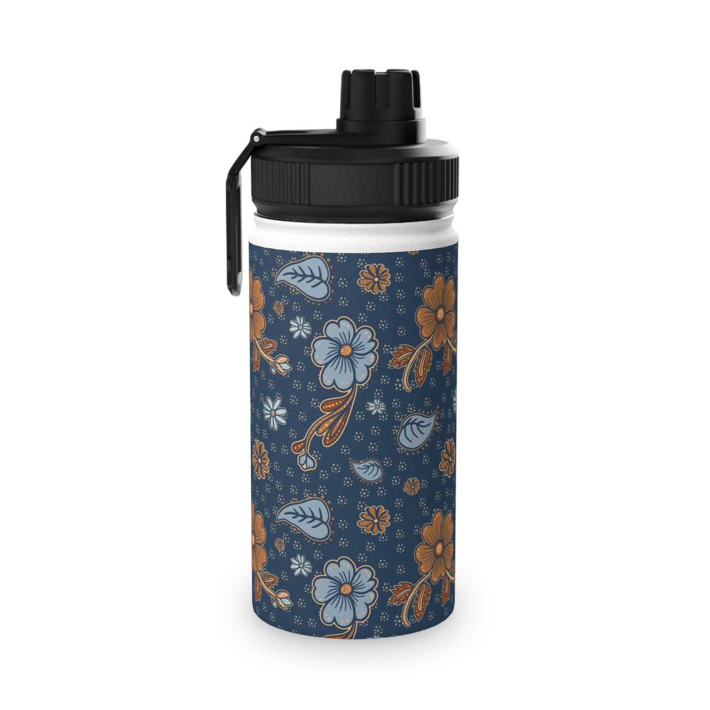 Timeless Elegance Stainless Steel Water Bottle, Sports Lid / Dark Blue