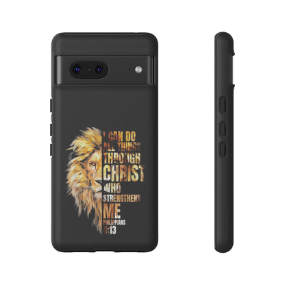 Inspirational Lion  Google Pixel Phone Case, Strength & Faith, Christian Accessories