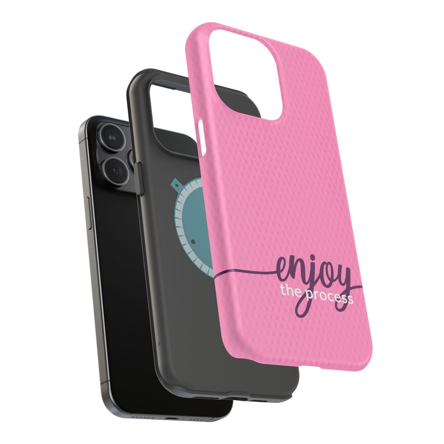 Enjoy the Process Magnetic Case - Motivational Pink Phone Cover for Women