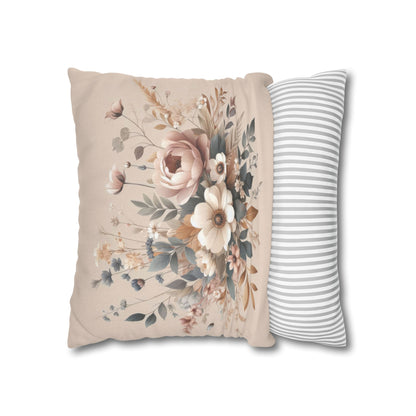 Dreamy Fall Blooms Spun Polyester Square Pillowcase