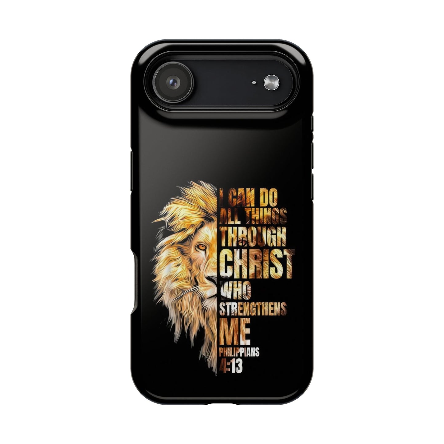 Inspirational Lion Magnetic iPhone Case, Strength & Faith, Christian Accessories