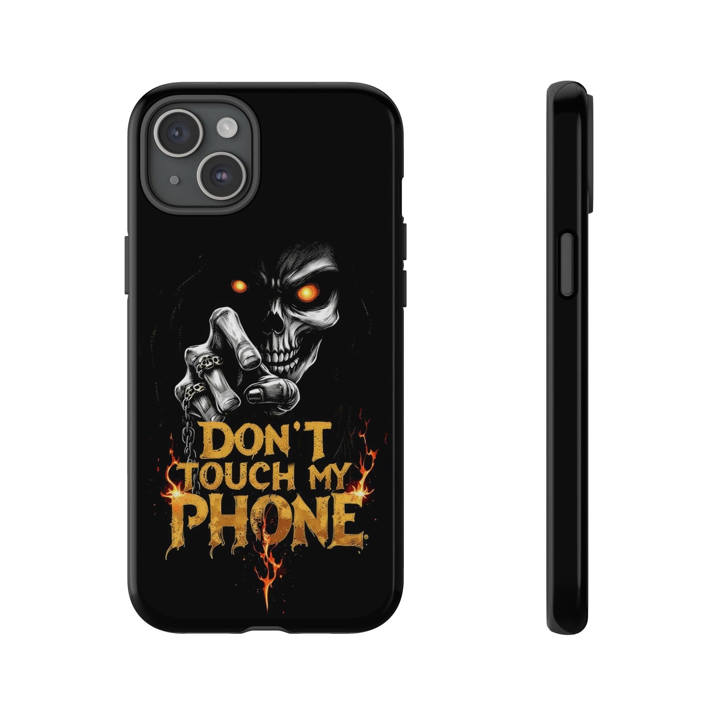 Skull iPhone Tough Cases, Don't Touch My Phone