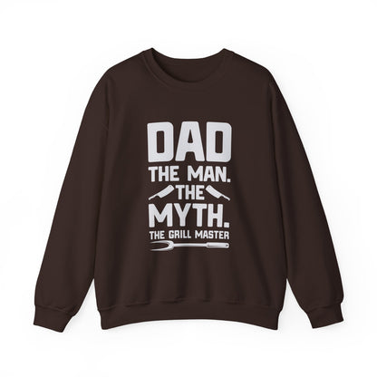 Dad The Man Myth Grill Master Crewneck Sweatshirt