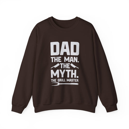 Dad The Man Myth Grill Master Crewneck Sweatshirt