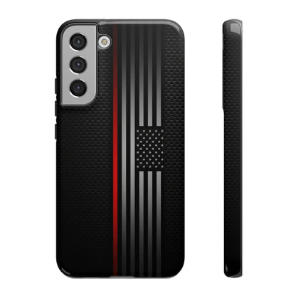 Elegant Patriotic Samsung Phone Case, Thin Red Line Design