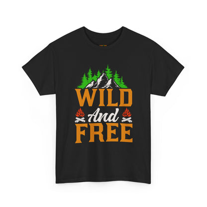 Wild and Free Unisex Heavy Cotton Tee - Perfect for Adventure Lovers
