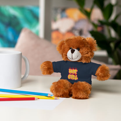 Cute Plush Animal with Hot Girl Tee for Birthdays, Baby Showers, Children, Gifts