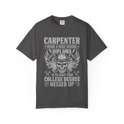 Carpenter T-Shirt - Unisex Garment-Dyed Tee for Skilled Trades