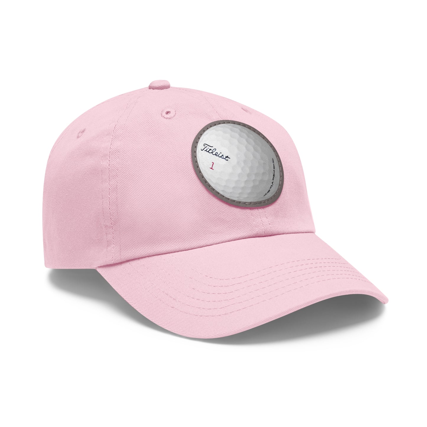 Golf Dad Hat with Leather Patch (Round)