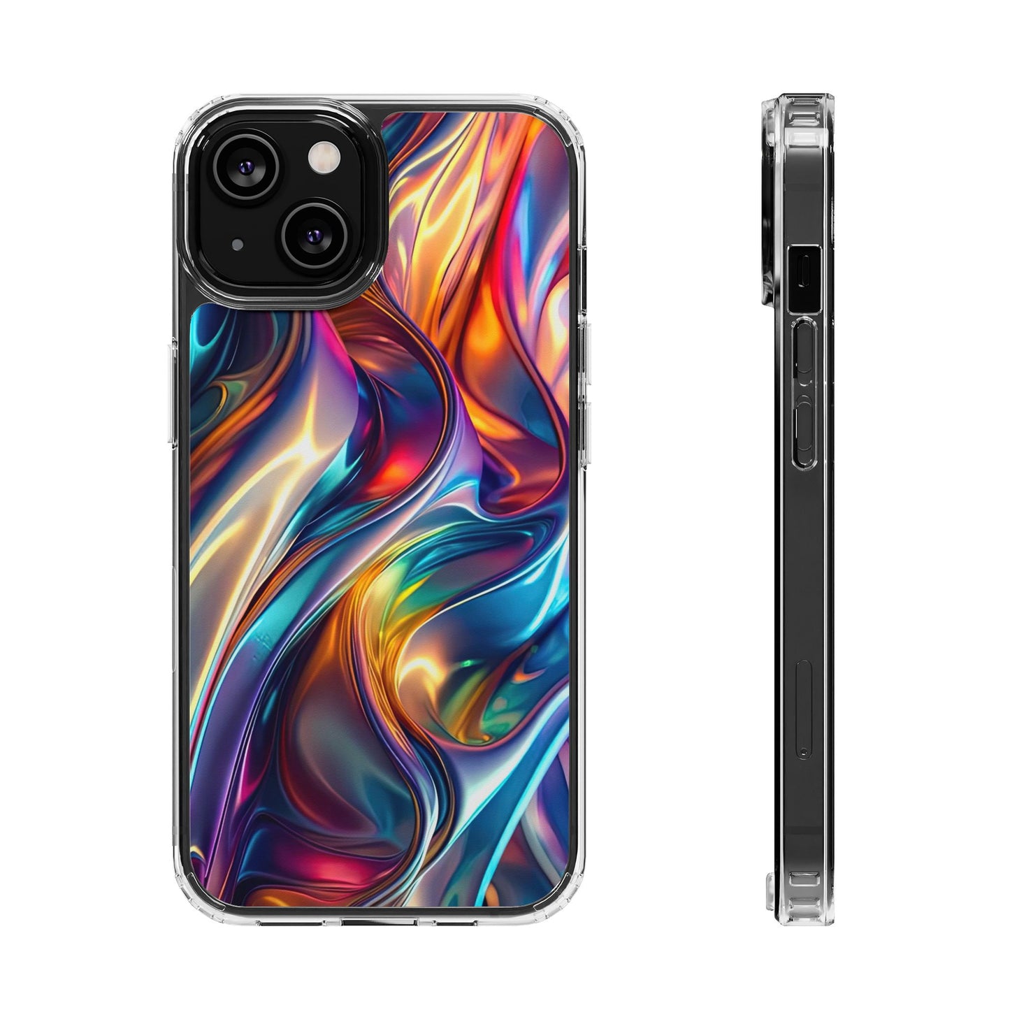 Colorful Clear Case for iPhone – Abstract Art Design
