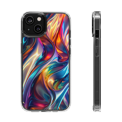 Colorful Clear Case for iPhone – Abstract Art Design