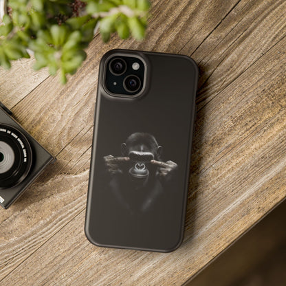 Edgy Gorilla Magnetic iPhone Case, Unique Cell Phone Cover