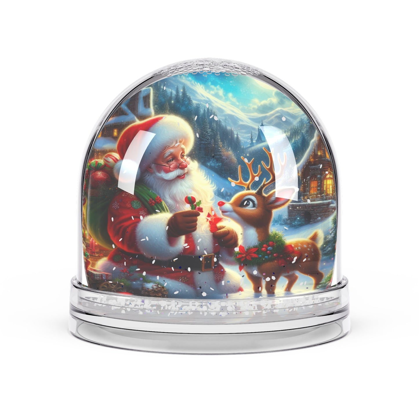 Santa’s Brightest Companion  Snow Globe