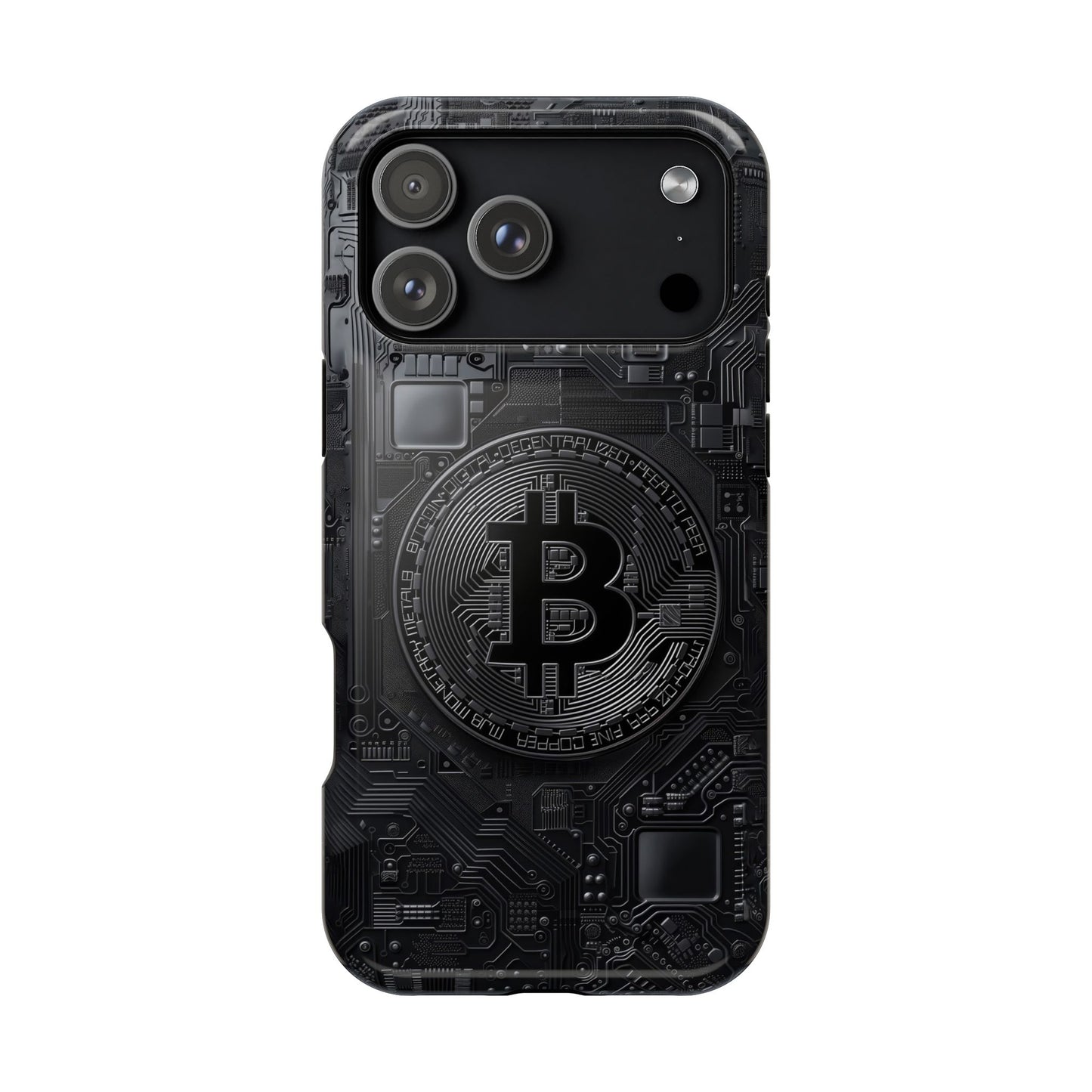 Black Bitcoin Magnetic iPhone Cases - Ideal for Tech Enthusiasts