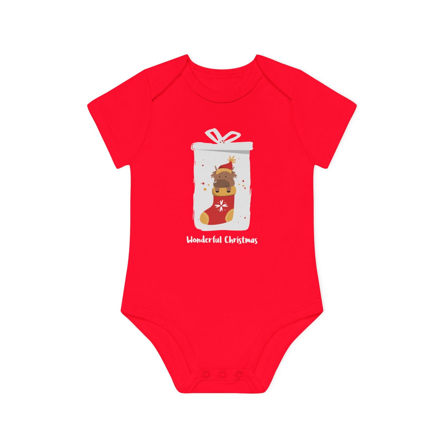 Wonderful Christmas Baby Organic Short Sleeve Bodysuit