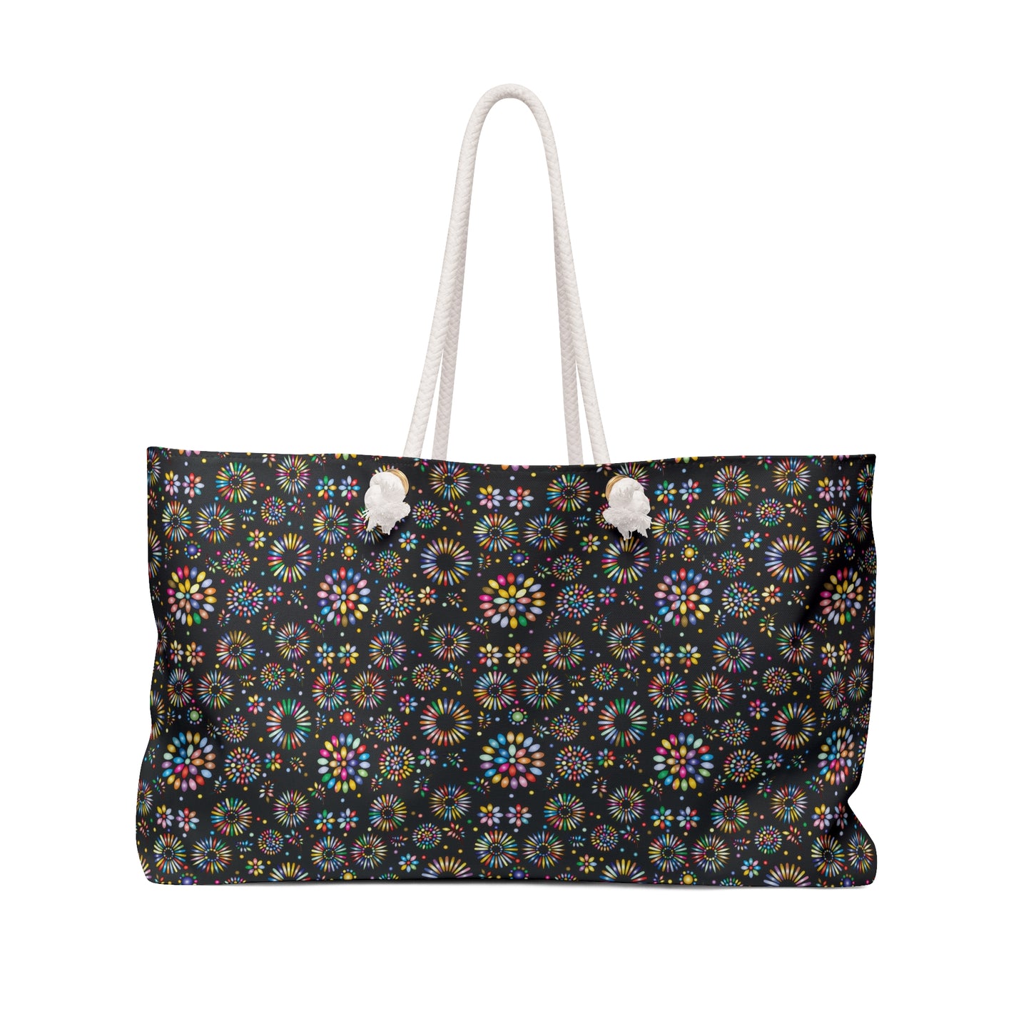 Vibrant Vibes: Happy Color Weekender Bag / Black